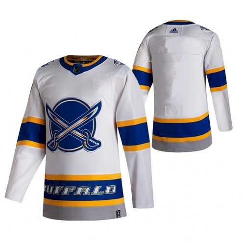 Mens Buffalo Sabres Blank White 2020-21 Reverse Retro Stitched NHL Jersey Dzhi->buffalo sabres->NHL Jersey